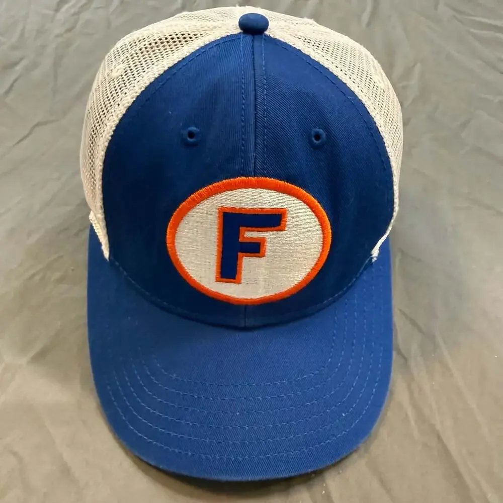 Florida Gators Hat Youth Top of the World Block F Trucker Mesh Blue NCAA
